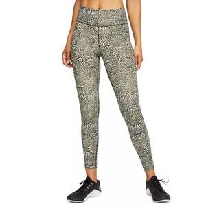 Nike One Tight Fit Leopard Print Dri-Fit Mid Rise Athleisure Leggings MEDIUM